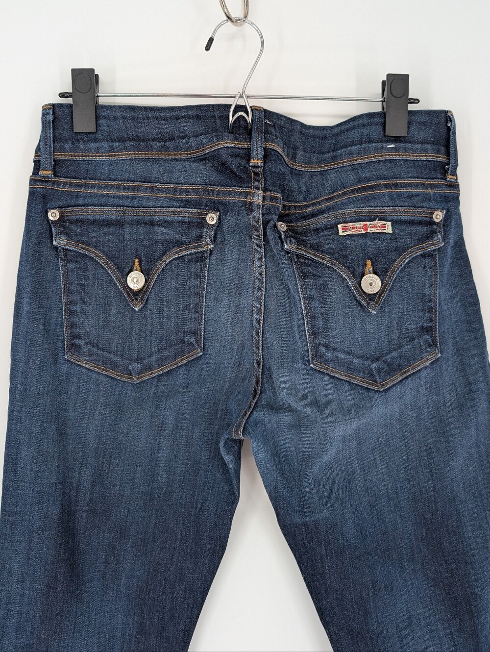 Hudson Jeans Beth Petite Baby Boot Cut Jeans Dark Wash Flap Pocket Y2k 29 - Picture 6 of 10